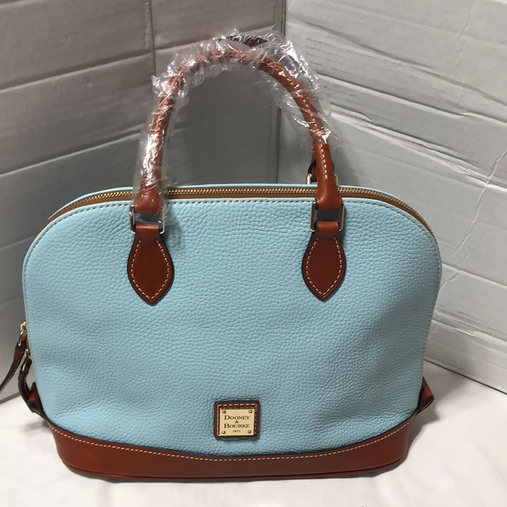 Dooney and Bourke leather dome handbag with double straps. NWT - Picture 2 of 15